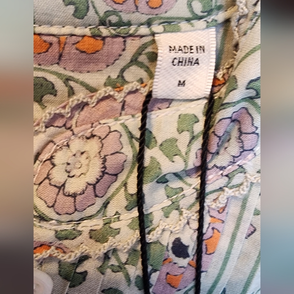 Joie Pleated Floral Mini Challensia Dress in Shale Green Multi, Size M NWT‎ - Picture 9 of 9